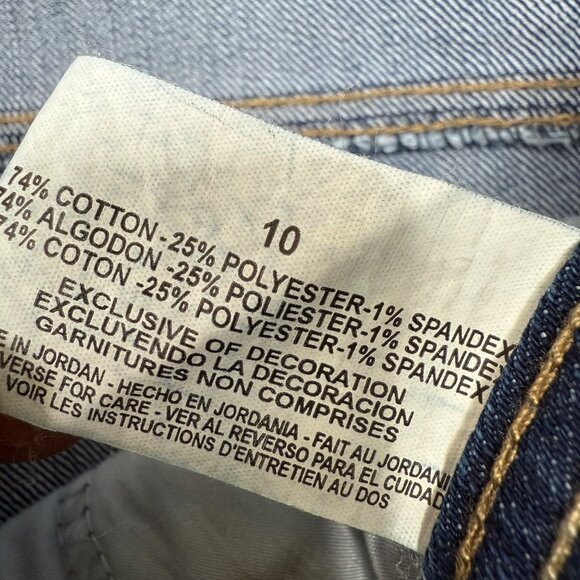 Nine West Womens Size 10 Blue Flared Leg Mid Rise 5 Pocket Denim Jeans - Picture 4 of 11